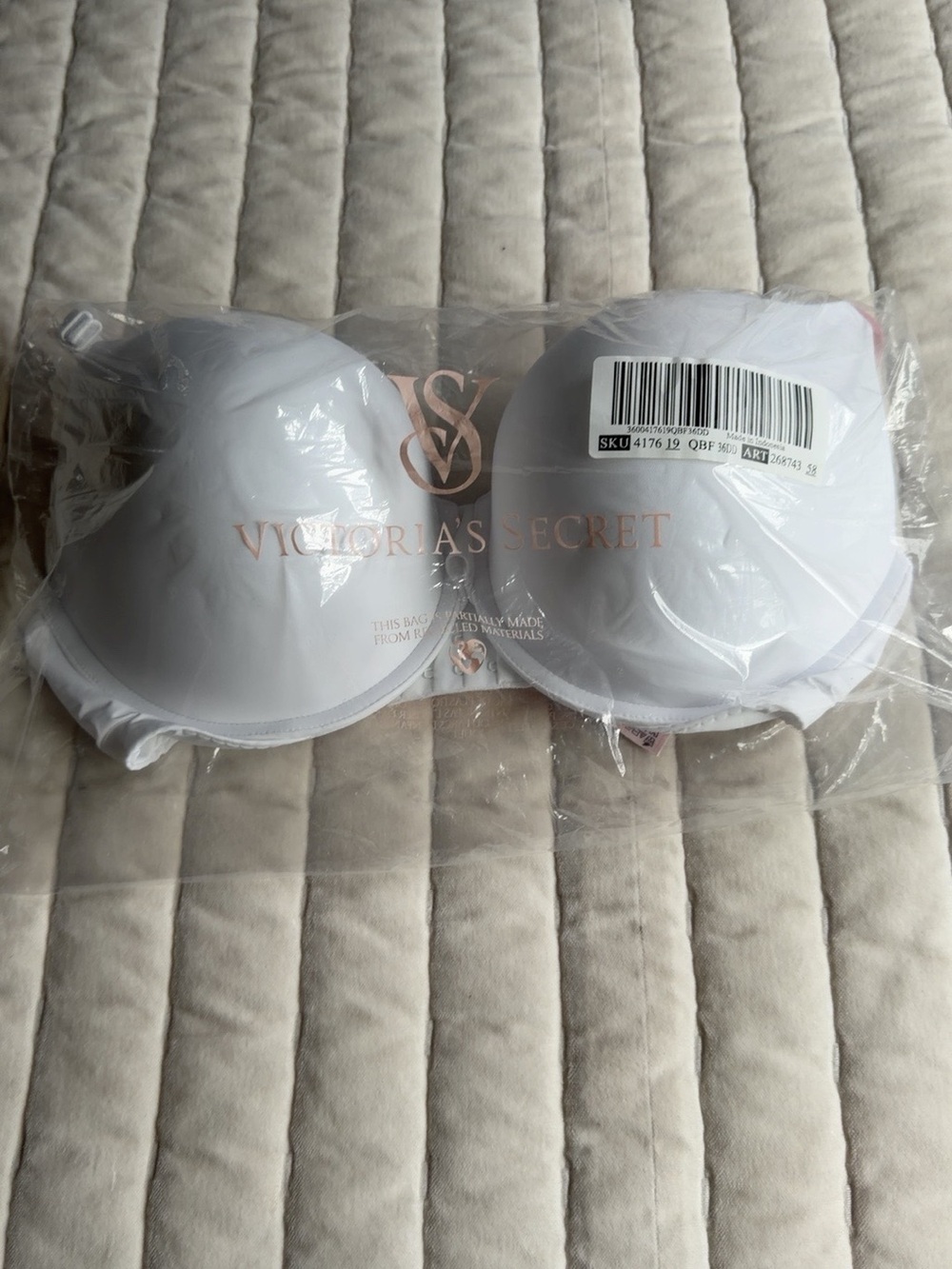 Victoria’s Secret T-Shirt Push-Up Full Coverage Bra White 36DD New